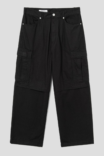 【KOOLOSET】Super Balloon Nylon Cargo Bermuda Pants NOTHOMME Nylon Cargo Shorts Men 30x8 Gray Paratrooper