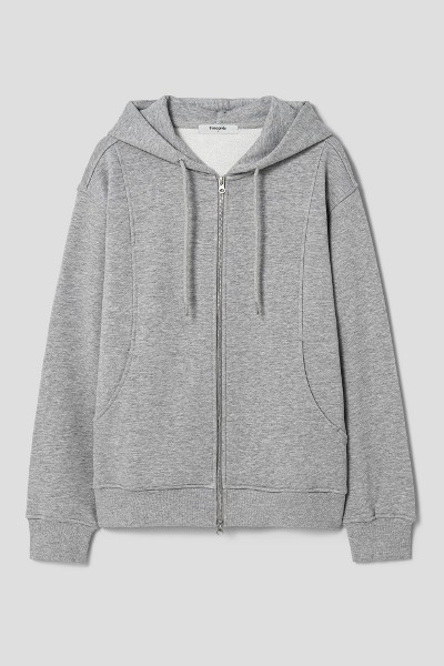 パーカー・フーディ HUECLOSET Knit hooded zip-up SE381 8seconds Seersucker Hoodie Zipup Jumper Black | Hooded for