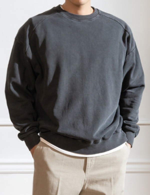スウェット・トレーナー COVERNAT Overfit Knit Lip Man to Man Oatmeal Covernat Unisex Oversized Knit Lip Sweatshirt Oatmeal