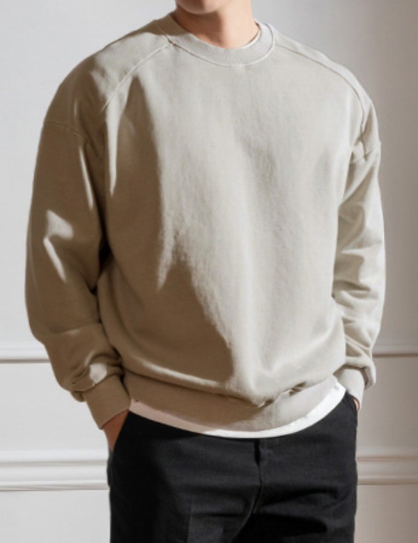 Covernat Unisex Semi Crop Raglan Hoodie Oatmeal