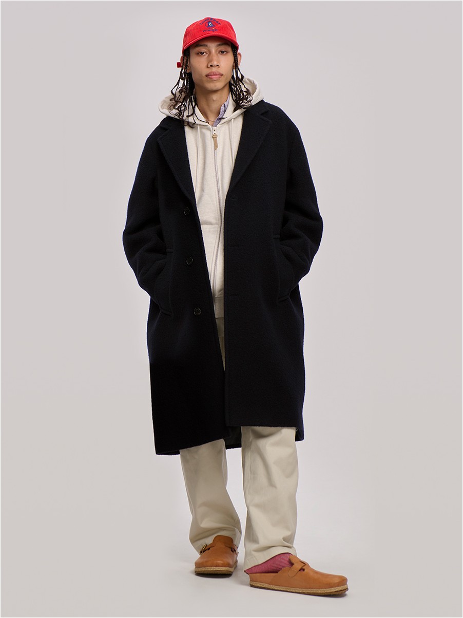 Covernat Unisex Wool Duffle Coat Charcoal | Coats for Women