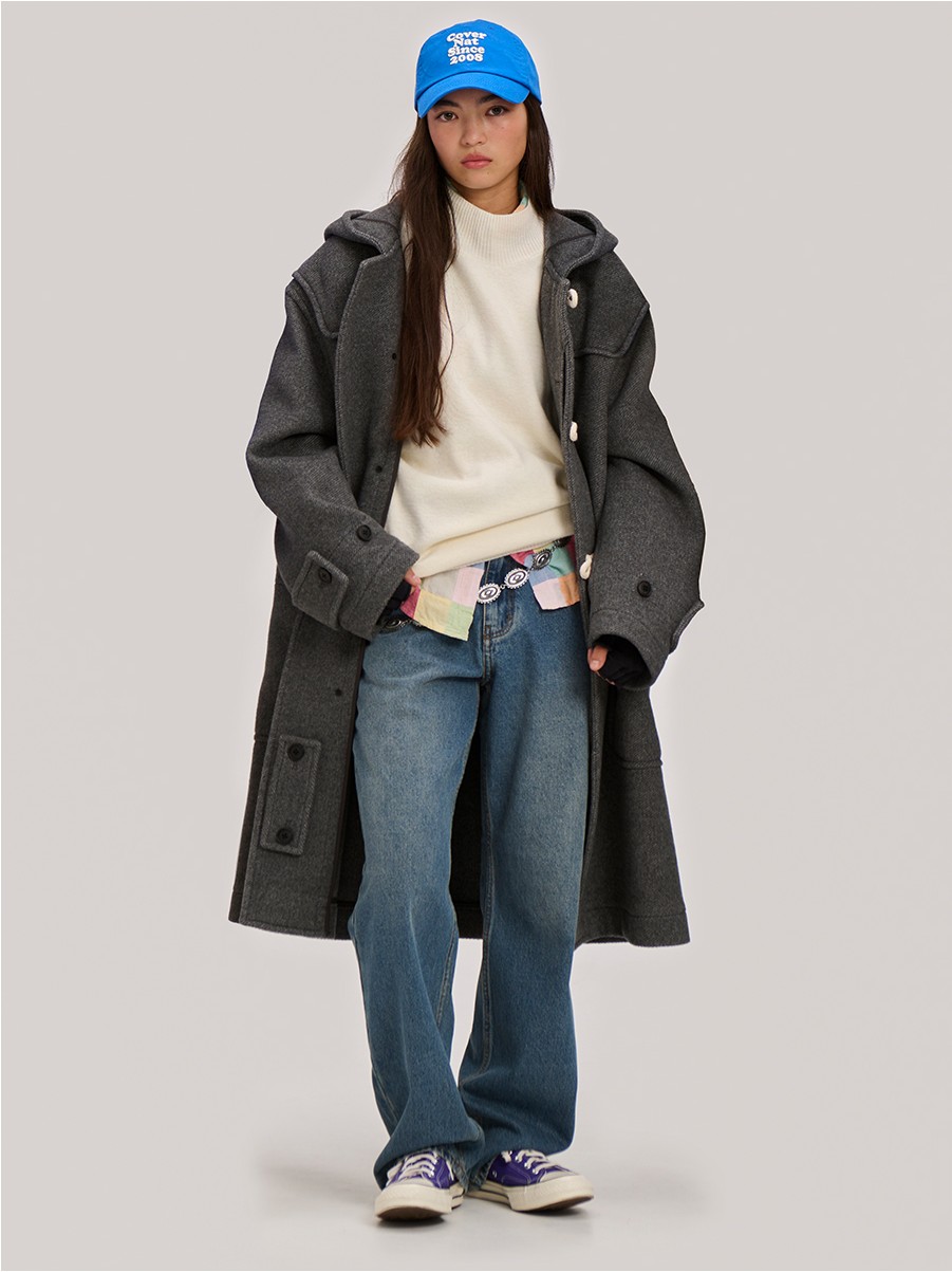COVERNAT ■ Wool duffel coat Covernat Unisex Wool Duffle Coat Charcoal | Coats for Women