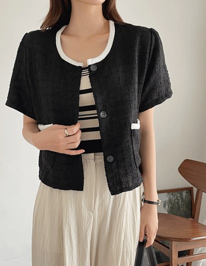 Matin Kim Typo Patch Round Cardigan In Black | Cardigans for Matin Kim Typo Patch Round Cardigan In Black | Cardigans for