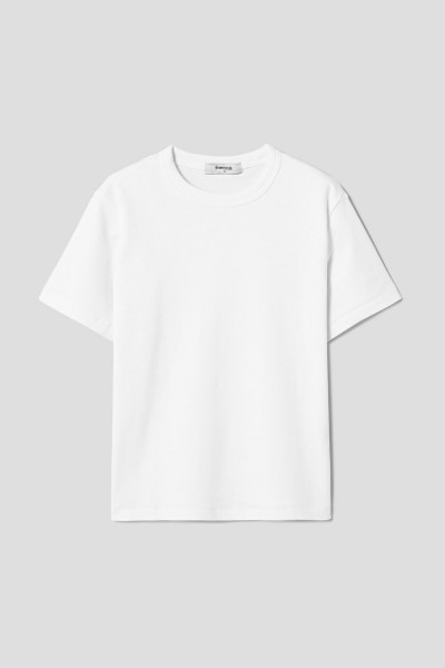 Covernat Unisex Drawing Clover Tee Shirt White | Basic Tees