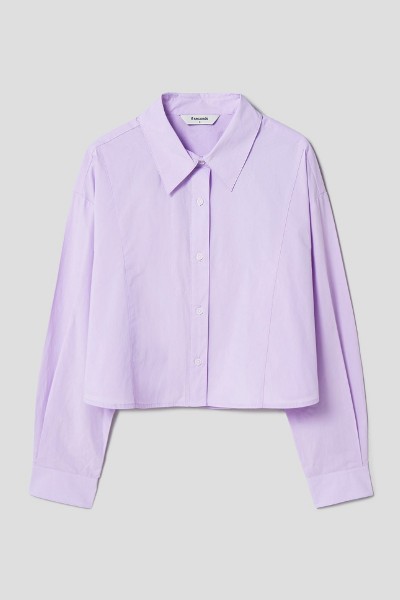 トップス kotohayokozawa atuached collar purple kotohayokozawa(コトハヨコザワ)のRIB KNIT SHORT-SLEEVE TOP
