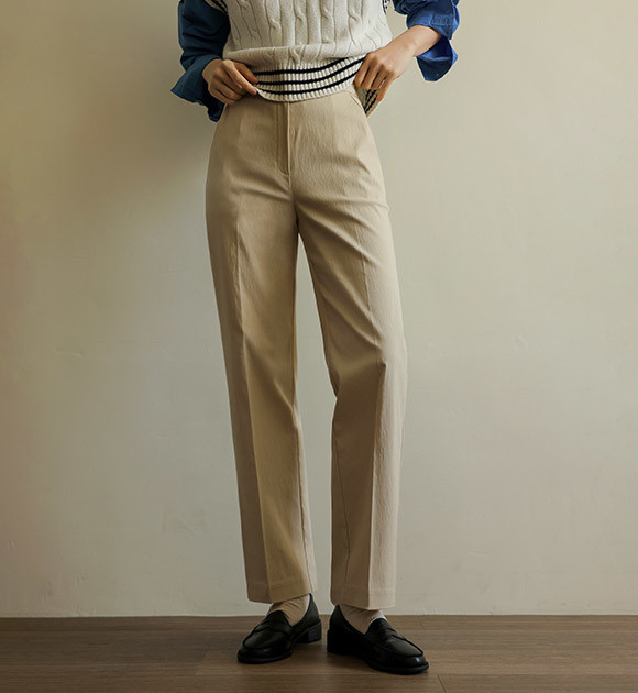 [ KIRSH ]★CHERRY DAMAGE WASHING WIDE-FIT DENIM PANTS Caris Mineral Washed Upside Down Terry Knit Wide Leg Palazzo