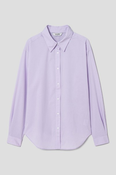 ★COVERNAT★ C Logo Oxford Half Shirt Purple Covernat Unisex C Logo Oxford Half Shirt Purple | Collared