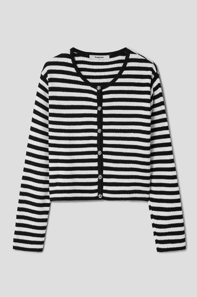 8seconds Collar Neck Short Sleeve Crop Cardigan Sky Blue
