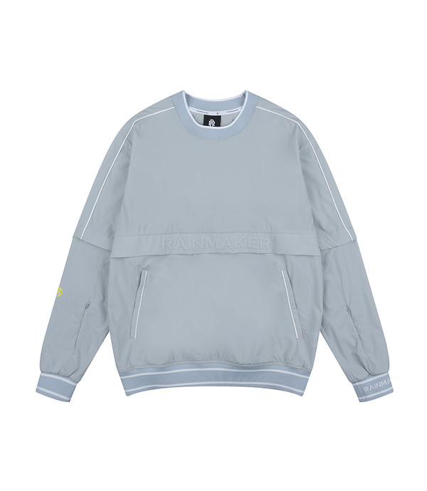 Covernat Unisex Comfort Logo Varsity Sweatshirt Melange Gray