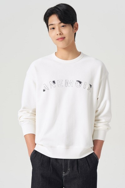 Covernat Unisex Arch Logo Half Zipup Sweatshirt White