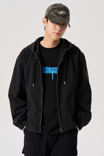 [COVERNAT]★BOA HOODIE ZIP UP JACKET Covernat Unisex Boa Hoodie Zipup Black | Hooded for Men