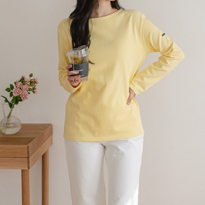 Matin Kim Matin Embroidery Logo Top In White | Basic Tees