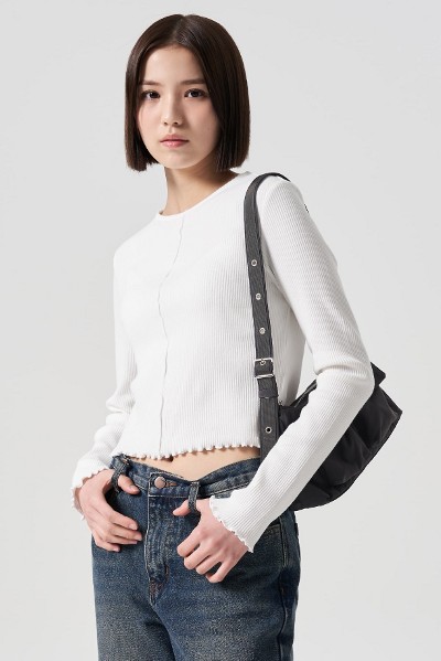 Matin Kim Matin Heritage Top In Black | Basic Tees for Women