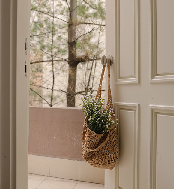 ★COVERNAT WOMAN★ Cloverheart knit tote bag ivory CO2402TB8 ☆COVERNAT WOMAN☆ Cloverheart knit tote bag ivory CO2402TB8
