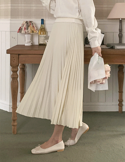 【BAON】Chitco Slit Banding Long Skirt BAON (バオン) - チッコースリットバンディングロングスカート