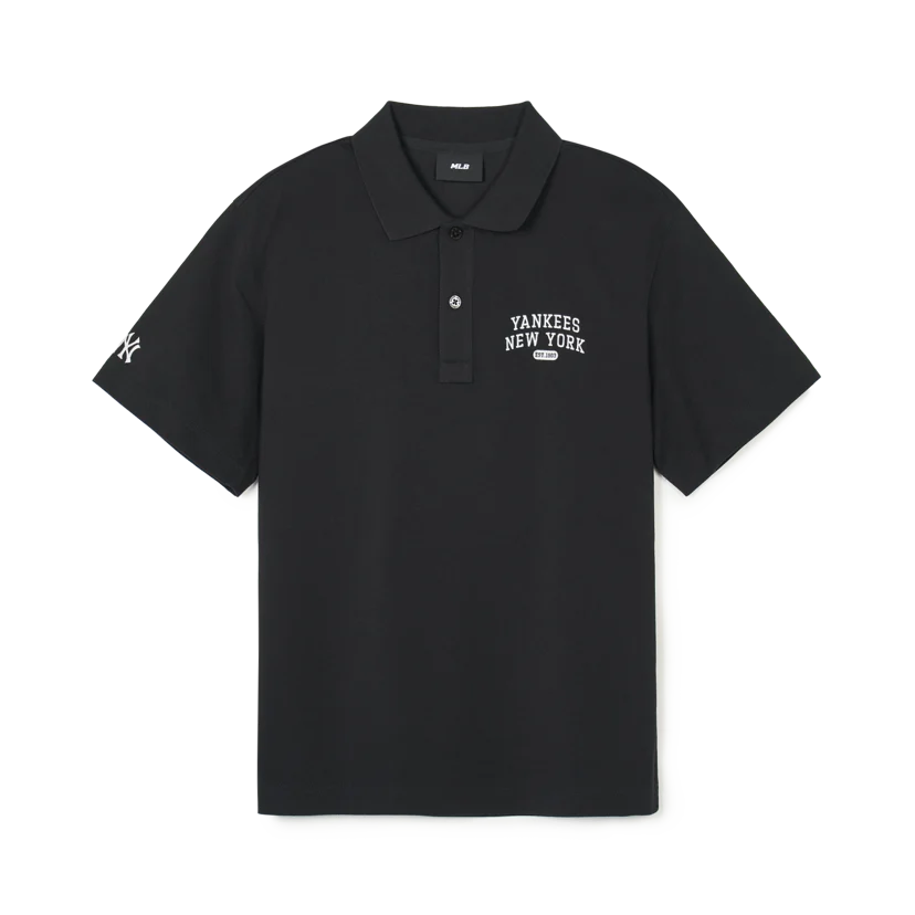 Covernat Unisex Seersucker Zipup Collar Tee Shirt Navy