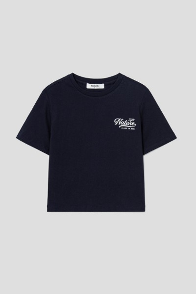 ☆KIRSH☆ Witty Bunny Crop Modal T-Shirt Dark Navy WITTY BUNNY CROP MODAL T-SHIRT [DARK NAVY] - KIRSH | 60