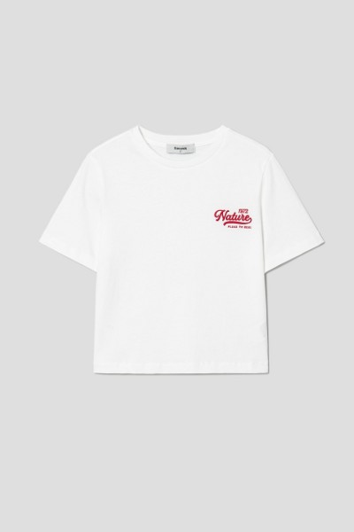 Matin Kim Two Tone Cutted Raglan Crop Top In Light Pink