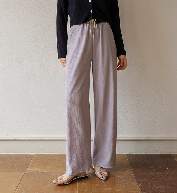 【MODERNIF】Wrinkle One-Tuck Semi-Wide Banding Slacks JUSTONE Coco Banding Wrinkle Pants | KOODING