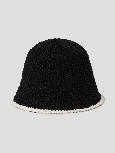 Covernat Unisex Stripes College Arch Bucket Hat Navy | Hats