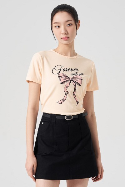 ★MATIN KIM★MATIN EMBROIDERY LOGO TOP★ Matin Kim Matin Embroidery Logo Top In White | Basic Tees
