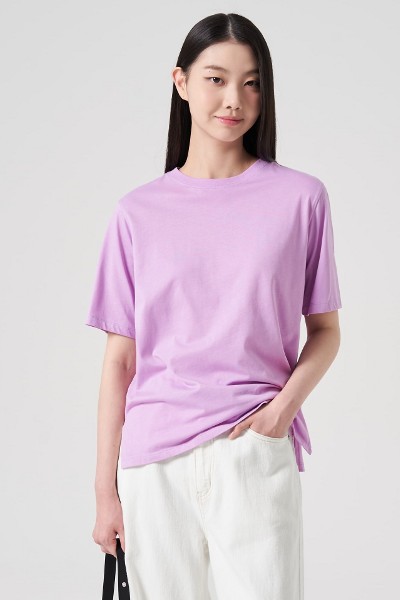 ●Matin Kim●MATIN HERITAGE TOP OVER SIZE IN WHITE Matin Kim Matin Heritage Top In White | Basic Tees for Women