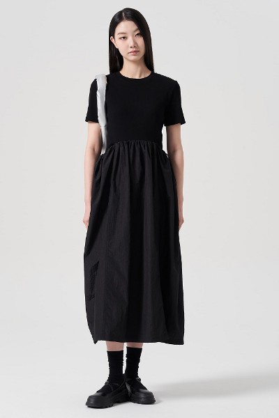 8seconds Shirred Sleeveless Long Dress Black | Basic Dresses