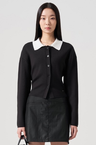 試着のみ【(NEW)MIX COLLARED CARDIGAN】サイズ0(M) 試着のみ【(NEW)MIX COLLARED CARDIGAN】サイズ0(M)