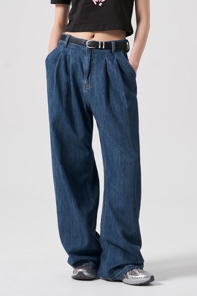 【MODERNIF】White Semi-Wide Denim Pants White Mid Rise Wide Leg Jeans For Women | Levi's® US