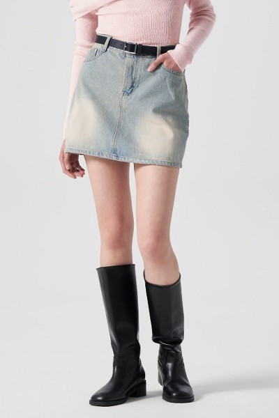 ★2023FW新作★KIRSH★CHERRY BUTTON POINT PLEATS SKIRT CHERRY BUTTON POINT PLEATS SKIRT[DARK BEIGE] - KIRSH | 60