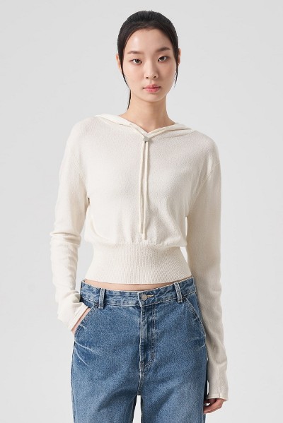 TWEE Fleion Stripe V-neck Knit | KOODING