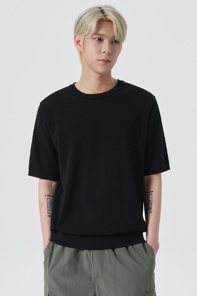 Covernat Unisex Woven Mix Tee Shirt White | Crewneck for Men