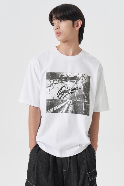Tシャツ・カットソー COVERNAT CoverNatXWrangler Motorcycle Pigment T-Shirt White mtss2310_saltern_tee_gallery_s