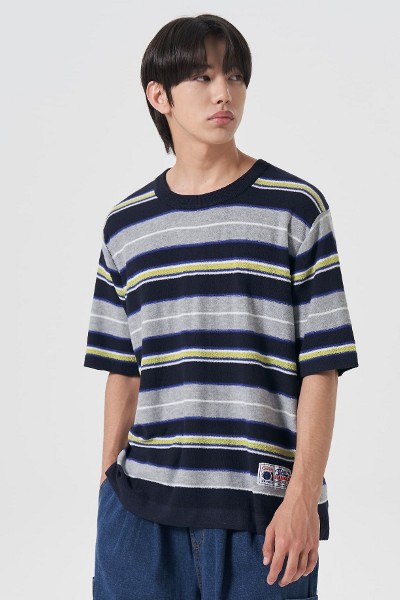 SPAO Stripes Round Neck Long Sleeve Tee Shirt | Striped for