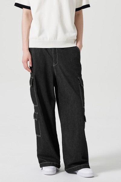 ★関税込★COVERNAT★DENIM REGULAR DOUBLE KNEE PANTS★ Covernat Denim Regular Double Knee Pants Blue | Relaxed for
