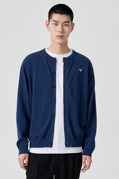 8seconds Cotton Texture Oversized Cardigan Navy | Cardigans