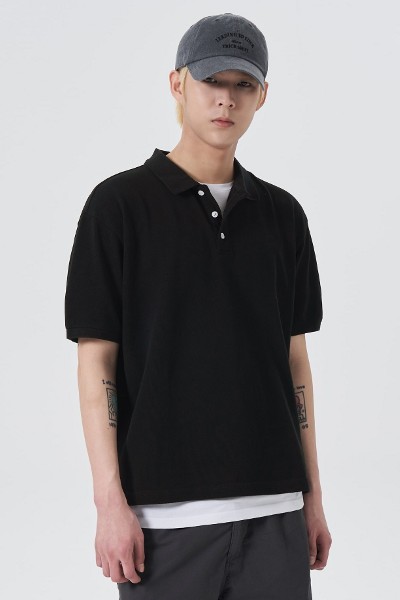★23SS★【COVERNAT】★Seersucker zip-up collar T-shir.t★ ☆23SS☆【COVERNAT】☆Seersucker zip-up collar T-shir.t☆
