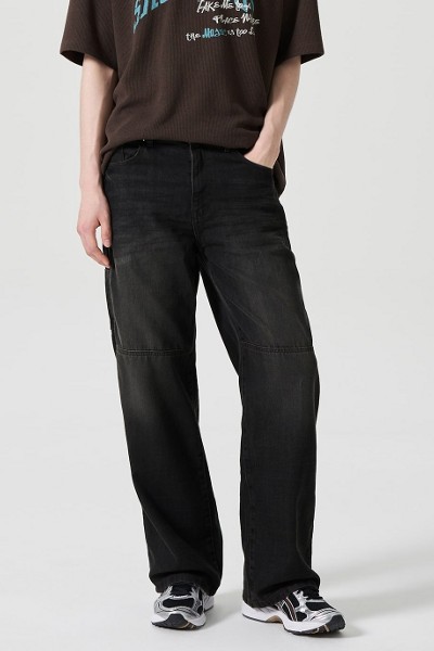 Covernat Unisex Wide Denim Pants Blue | Relaxed for Men