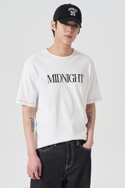 Tシャツ・カットソー COVERNAT Needle and Thread Graphic T-Shirt Charcoal MUSINSA | COVERNAT Slub Needle and Thread Graphic T-Shirt
