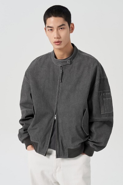 Covernat Unisex Fleeced Collarless Jacket Lavender | Jackets