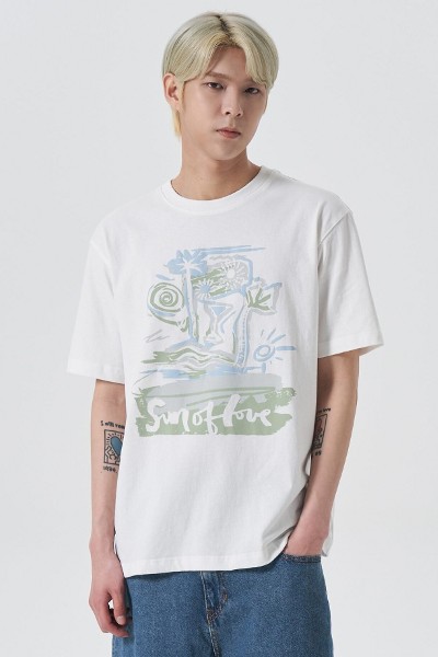 【KODAK】 Rainbow Sorona Pocket Short Sleeve T-Shirt (5色) Kodak Apparel Unisex Sorona Rainbow Logo Short Sleeve Tee