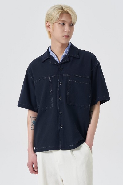 トップス MEER. OPEN COLLAR SHORT SHIRT meer. OPEN COLLAR SHORT SHIRT ホワイト