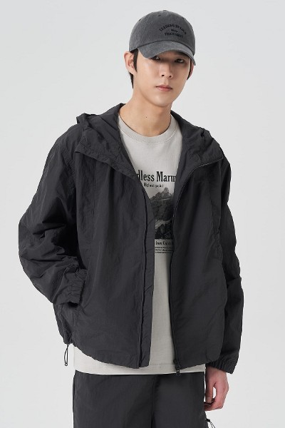 Covernat Unisex Heavy Oxford Hoodie Jacket Black | Hooded