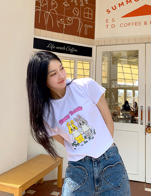 Matin Kim Matin Shade Logo Crop Top In White | Basic Tees