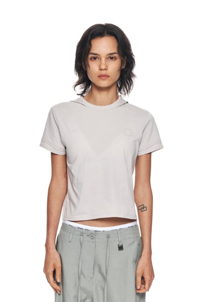 Matin Kim Vintage Detail Back Logo Top For Men In Beige