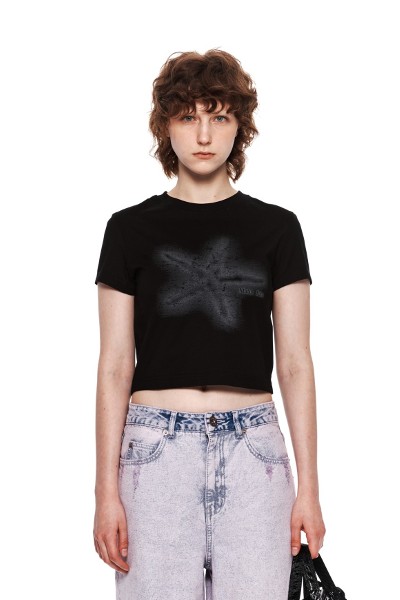 Matin Kim☆HEART GRAPHIC CROP TOP HEART GRAPHIC CROP TOP IN LILAC – Matin Kim