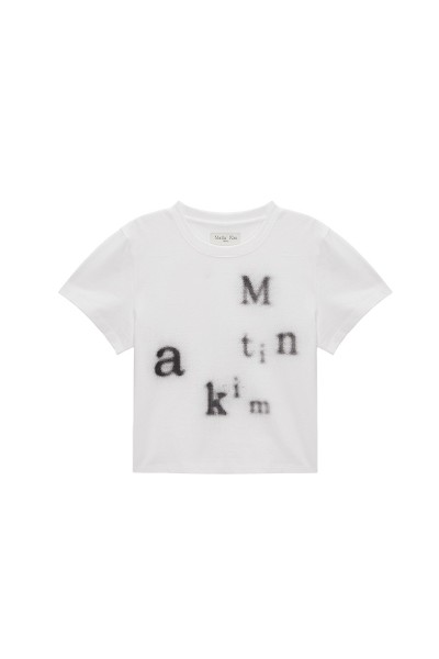 acme de la vie Adlv Circle Wappen Crop Short Sleeve Tee