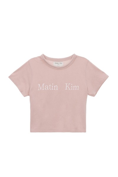 Matin Kim Matin Shade Logo Crop Top In Black | Basic Tees