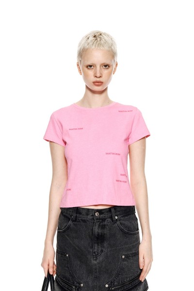 Matin Kim Matin Typo Long Sleeve Top In Black | Basic Tees