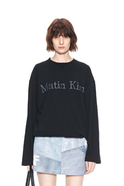 Tシャツ・カットソー Matin Kim INK SPREADED LETTERING TOP BUK188 ink Matin Kim(マーティンキム) Tシャツ・カットソー(レディース